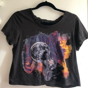 Truly Madly Deeply Mystic Wolf Crop Tee